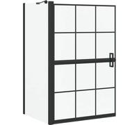 vidaXL – Cortina de ducha negra y transparente, 80 x 68 x 128 cm