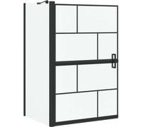 vidaXL – Cortina de ducha negra y transparente, 80 x 68 x 128 cm