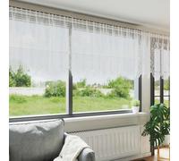 vidaXL Cortina de Encaje Blanco 120 x 400 cm Poliéster