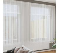 vidaXL Cortina de Encaje Blanco 240 x 500 cm Poliéster