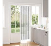 vidaXL Cortina de Insectos de Chenilla Gris y Blanco 56 x 200 cm