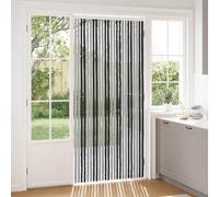 vidaXL Cortina de Insectos de Chenilla Gris y Negro 100 x 220 cm