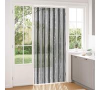 vidaXL Cortina de Insectos de Chenilla Gris y Negro 100 x 230 cm