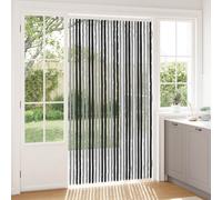 vidaXL Cortina de Insectos de Chenilla Gris y Negro 118 x 220 cm