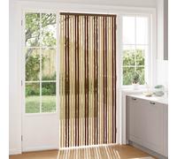 vidaXL Cortina de Insectos de Chenilla Marrón y Beige 100 x 220 cm