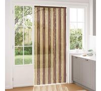 vidaXL Cortina anti-insectos de chenilla, color marrón y beige, 100 x 230 cm