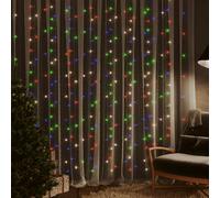 vidaXL Cortina de luces 3x3 m 300 LED de colores 8 funciones