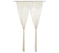vidaXL Cortina de macramé algodón 140x240 cm