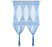vidaXL Cortina de macramé algodón azul 140x240 cm