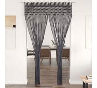 vidaXL Cortina de macramé algodón gris antracita 140x240 cm