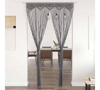 vidaXL Cortina de macramé algodón gris antracita 140x240 cm