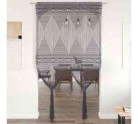 vidaXL Cortina de macramé algodón gris antracita 140x240 cm