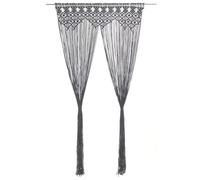 vidaXL Cortina de macramé algodón gris antracita 140x240 cm