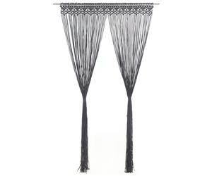 vidaXL Cortina de macramé algodón gris antracita 140x240 cm