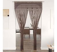 vidaXL Cortina de macramé algodón gris taupé 140x240 cm