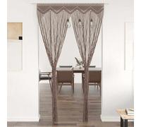 vidaXL Cortina de macramé algodón gris taupé 140x240 cm