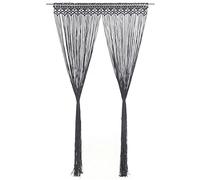vidaXL Cortina de Macramé Colgante Persiana Translúcida Ventana Pared Puerta Separador de Ambientes Hogar Decoración Algodón Gris Antracita 140x240 cm