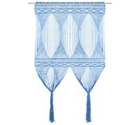 vidaXL Cortina de macramé Persiana translúcida separador de ambientes de algodón Azul 140x240 cm