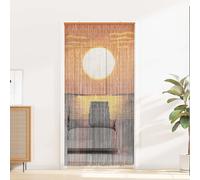 vidaXL Cortina mosquitera para puertas, multicolor, 200 x 100 cm, bambú