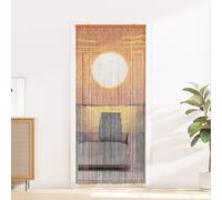 vidaXL Cortina de Puerta Insectos Multicolor 200 x 90 cm Bambú