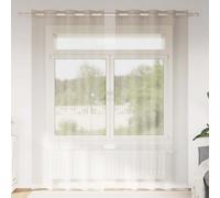 vidaXL Cortina de Voilé 2 uds. Arena 225 x 140 cm Poliéster