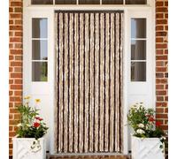vidaXL Cortina mosquitera chenilla beige y marrón 118x220 cm