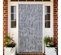 vidaXL Cortina mosquitera chenilla plateado 118x220 cm