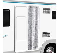 vidaXL Cortina mosquitera de chenilla blanca y gris 56x185 cm