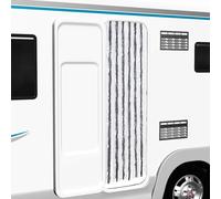 vidaXL Cortina mosquitera Chenilla malla antiinsectos gris y blanco 56x185 cm