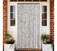 vidaXL Cortina mosquitera marrón y beige chenilla 90x200 cm