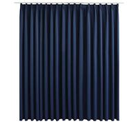 vidaXL Cortina opaca 290x245 cm con ganchos Azul para salón y comedor