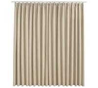 vidaXL Cortina Opaca con Ganchos Beige 290x245 cm