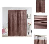 vidaXL Cortina opaca con ganchos, terciopelo, color rosa antiguo, 290 x 245 cm - Cortinas y estores