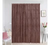 vidaXL Cortina opaca con ganchos terciopelo rosa envejecido 290x245cm