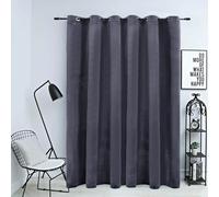 vidaXL Cortina opaca y anillas de metal terciopelo antracita 290x245cm
