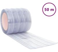vidaXL Cortina para puerta transparente, 200 x 1,6 mm, 50 metros, PVC