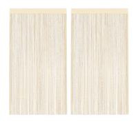 vidaXL Cortinas de flecos 2 piezas 140x250 cm crema
