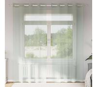 vidaXL Cortinas de gasa con ojales 2 uds gris claro 140x245 cm