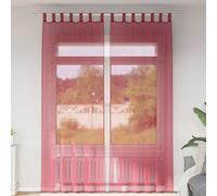 vidaXL Cortinas de gasa con trabillas 2 uds rojo vino 140x260 cm