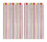vidaXL Cortinas de Tiras 2 uds Multicolor 140x250 cm, Cortina de Flecos, Cortina con Bolsillo para Varilla, Divisor de ambientes