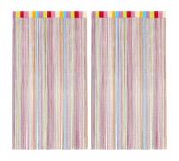 vidaXL Cortinas de Tiras – Cortina de Flecos 2 uds 140×250 cm con bolsillo para varilla, multicolor