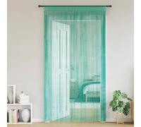 vidaXL Cortinas de Tiras 2 uds Turquesa 140x250 cm, Cortina de Flecos, Cortina con Bolsillo para Varilla, Divisor de ambientes