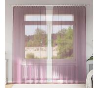 vidaXL Cortinas de voile con ojales para barra, 2 unidades, color morado