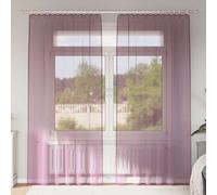 vidaXL Cortinas de voile con ojales para barra, 2 unidades, color morado
