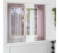 vidaXL Cortinas de voile con ojales para barra, 2 unidades, color morado