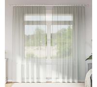 vidaXL Cortinas de voile con ojales para barra, 2 unidades, gris claro