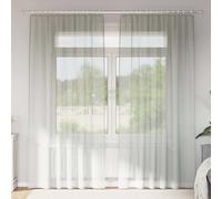vidaXL Cortinas de voile con ojales para barra, 2 unidades, gris claro