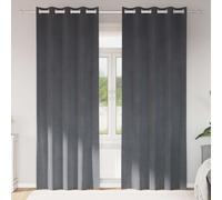 vidaXL Cortinas opacas 2 uds. Gris Claro 140 x 225 cm Terciopelo