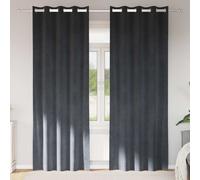 vidaXL Cortinas opacas 2 uds. Gris Claro 140 x 225 cm Terciopelo
