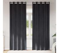 vidaXL Cortinas opacas 2 uds. Gris oscuro 140 x 260 cm Terciopelo